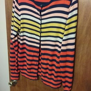 Land's End multi color stripped sweater